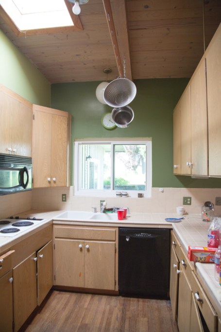 Kitchen with original wall