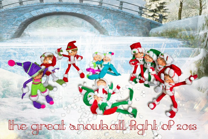 a rough and tumble, but fun snowball fight.