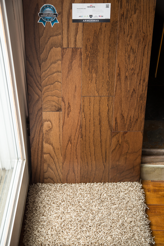 Hardwood floor and carpet choices.