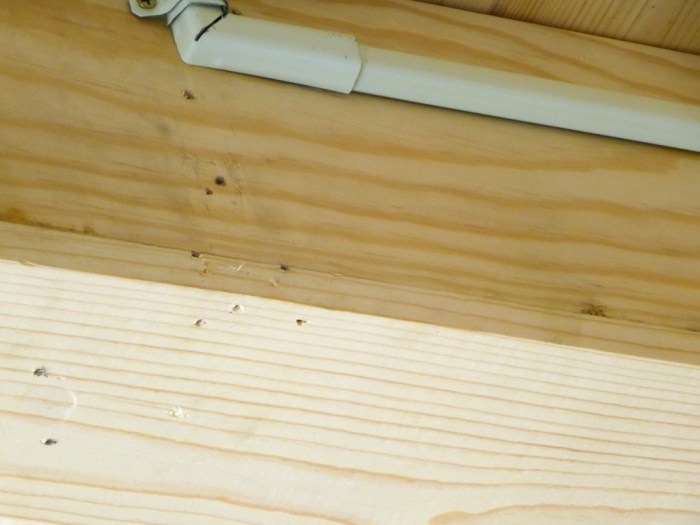 holes left in the beam