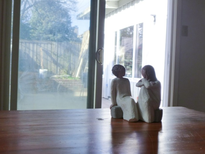 Facing the patio from the office.