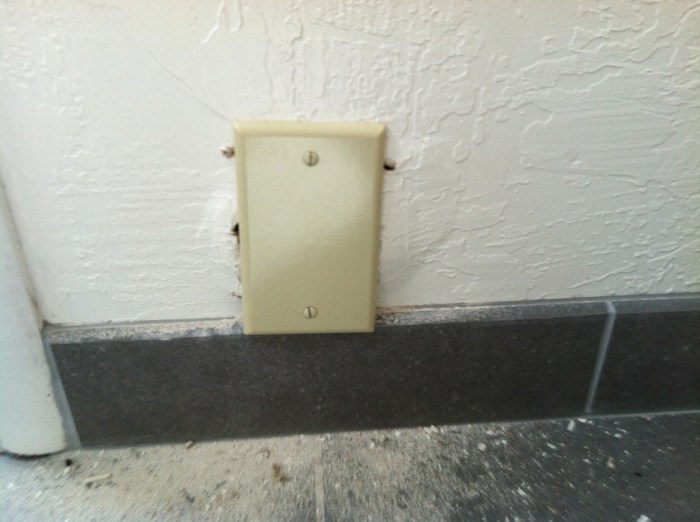 Master bathroom wiring enclosure