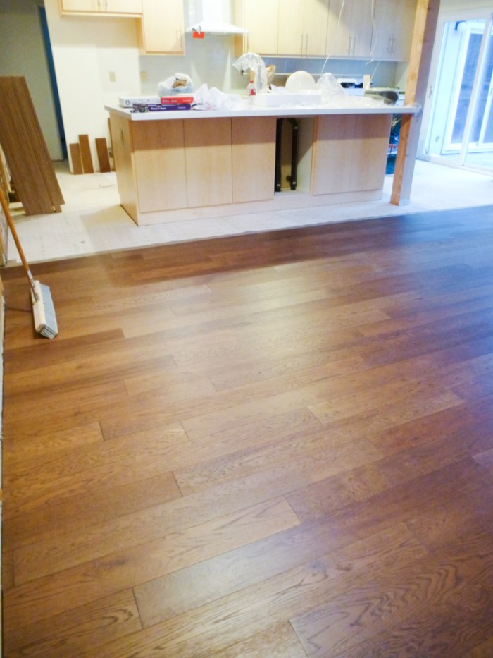 New oak floors
