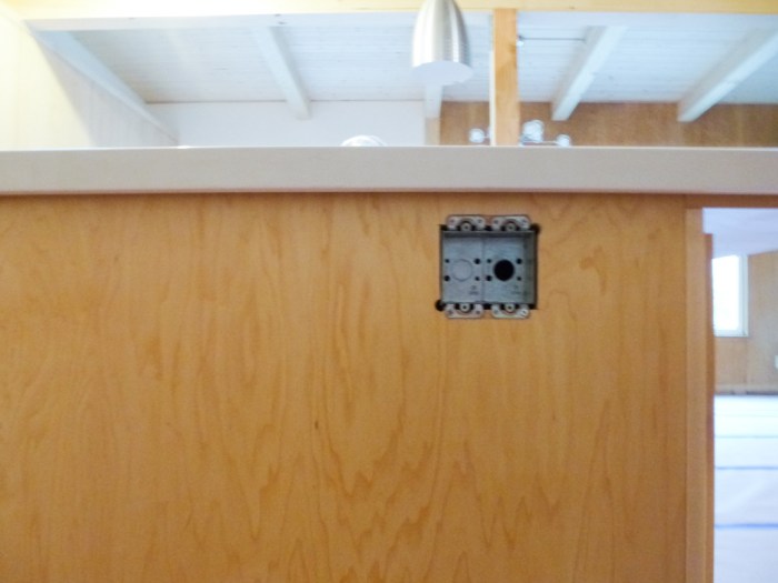 New side panel with properly placed electrical box