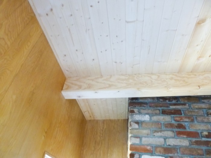 Sanded off marks and words from ceiling