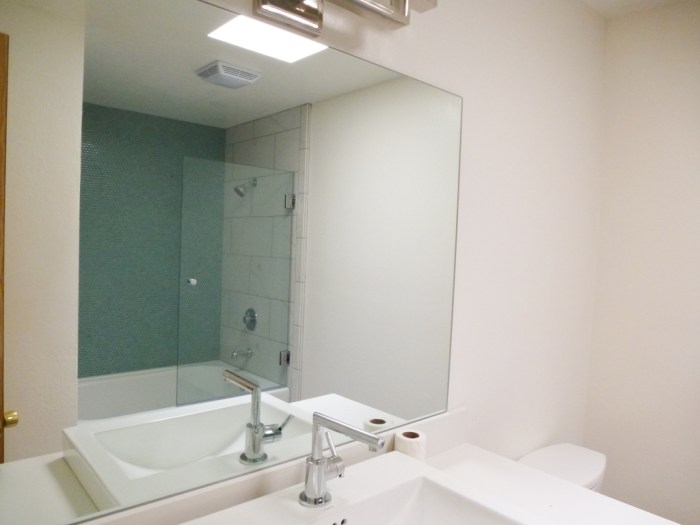 Main bath new mirror