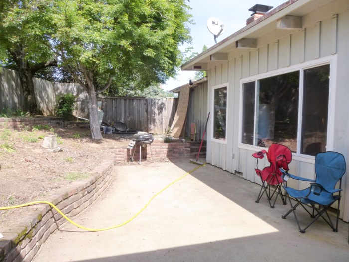 North side of backyard