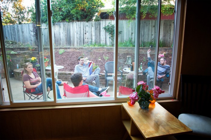 Looking out the Family Room window