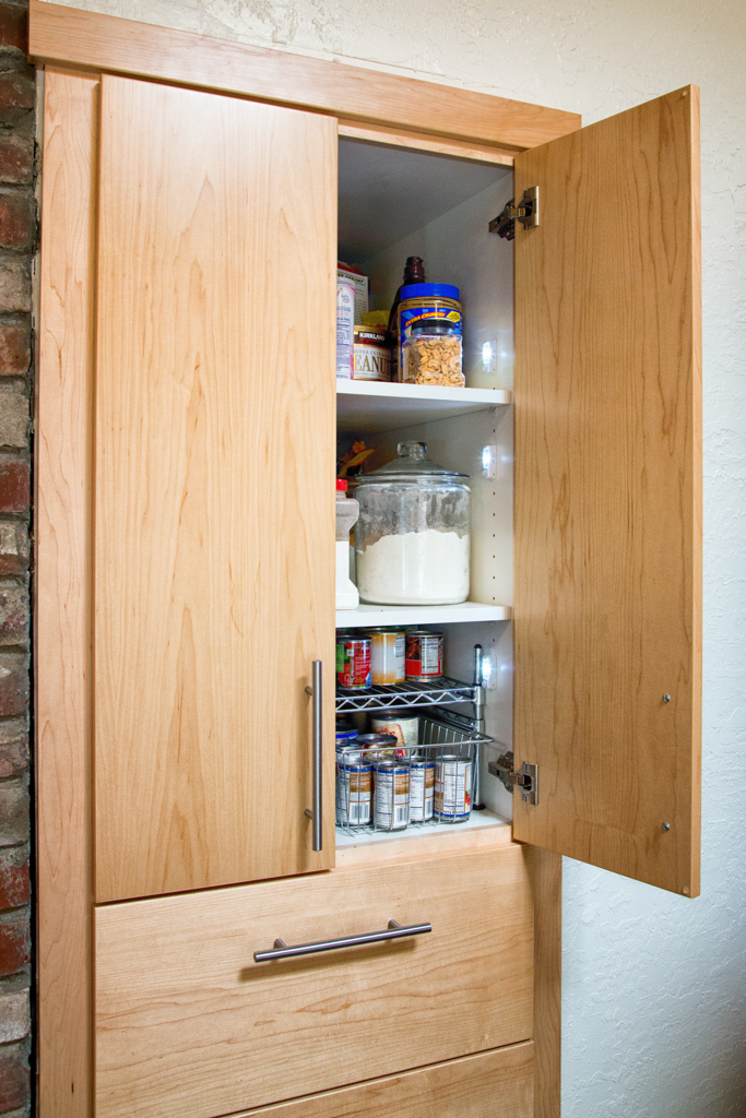 New deep pantry with motion detector lighting